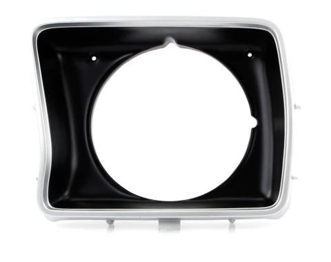 AMD Headlight Bezel, Silver/Black, Round, LH, 78-79 F100 F150 F250 Bronco X145-4578-2L