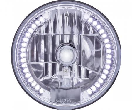 United Pacific 7" Crystal Headlight w/ 34 White LED Position Light 31379