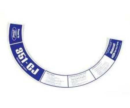 Air Cleaner Decal - 351 Cobra Jet Regular Fuel