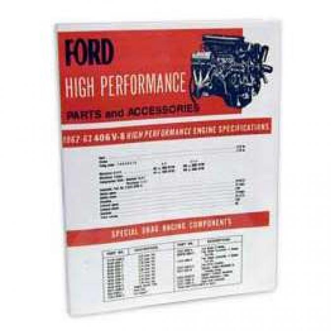 Ford 427 High Performance Parts and Accessories Folder - 4 Pages