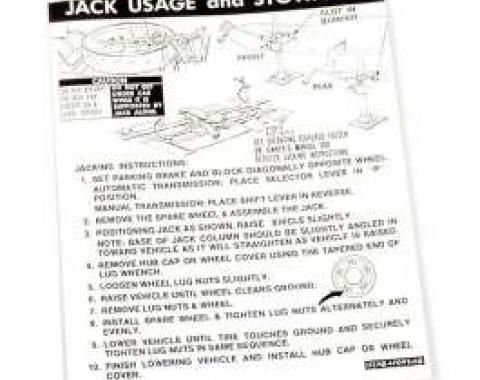 Jack Instructions Decal - D2AB-17095-AB