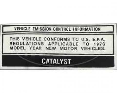 Vehicle Emission Confirm Decal, Ranchero, Torino, 1976