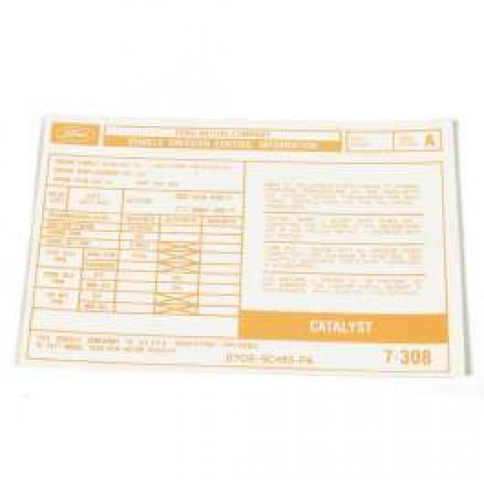 Emission Decal, 351 AT, Ranchero, 1977