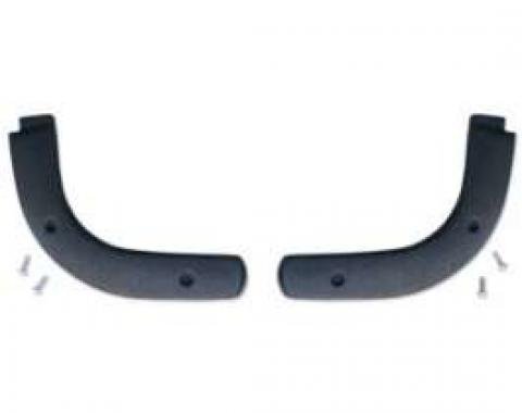 Bench Seat Hinge Covers - Black Plastic With Correct Grain