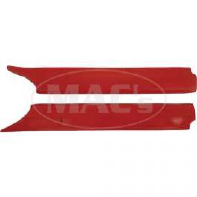 Pillar Post Moldings, Red, Fairlane, Ranchero, 1967