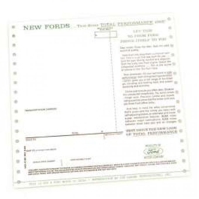 New Car Window Price Sticker