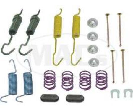 Drum Brake Hardware Combo Kit, For 10 Drum, Ford & Mercury, 1962-1971