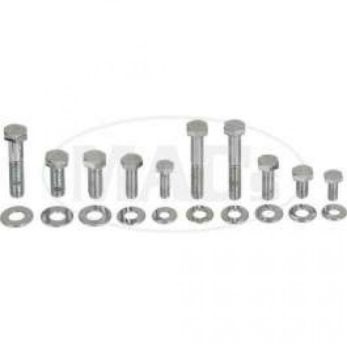 Engine Hardware Kit (Small Block, Standard Exhaust, Chrome)