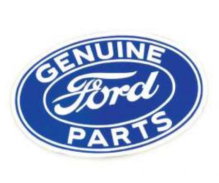 Genuine Ford Parts Decal - White Lettering On Blue Background - 3 X 2-1/8