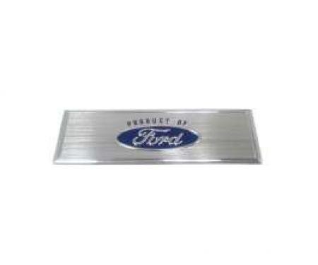 Door Scuff Plate Center Emblem - Blue Logo - Adhesive Backing