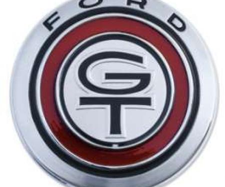 Grille Emblem Assembly - Pressure Die-Cast Chrome With Black Painted Ford Lettering - GT