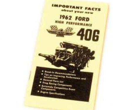 Ford High Performance Owner's Manual Supplement - 10 Pages