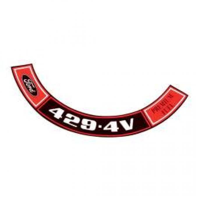 Air Cleaner Decal - 429 4V-Premium Fuel