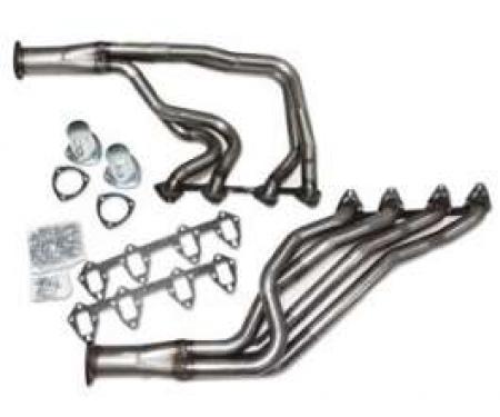 Four Tube Header, Bare Steel, For C-4 Automatic Transmission, 289,302, Fairlane, Ranchero, Torino, 1966-1971