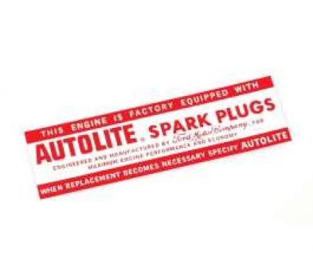 Air Cleaner Decal - Autolite Spark Plugs