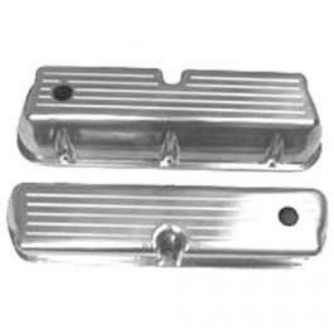 Valve Covers Polished Aluminum Flames-Small Block