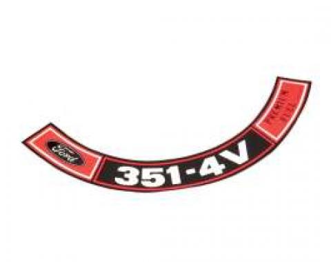 Air Cleaner Decal - Premium Fuel 351 4V-Premium Fuel