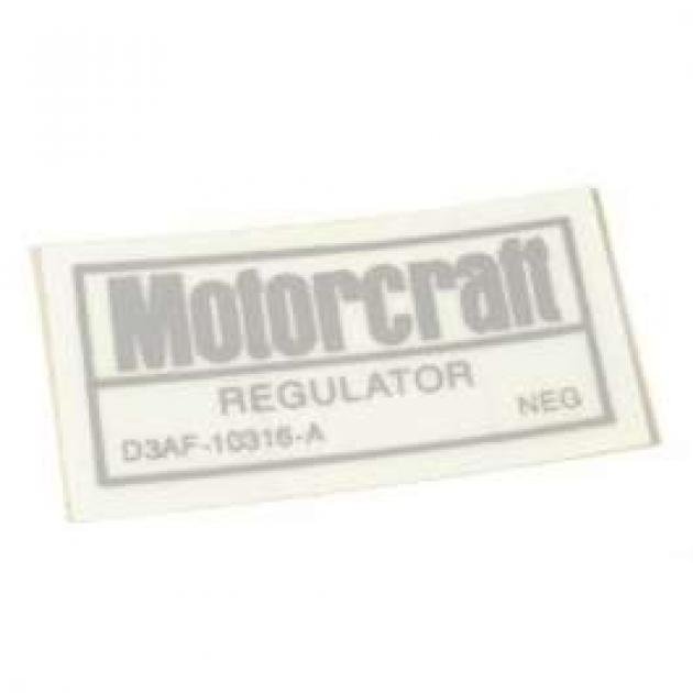 Decal Voltage Regulator For Cars Without Air Conditioning Classic
