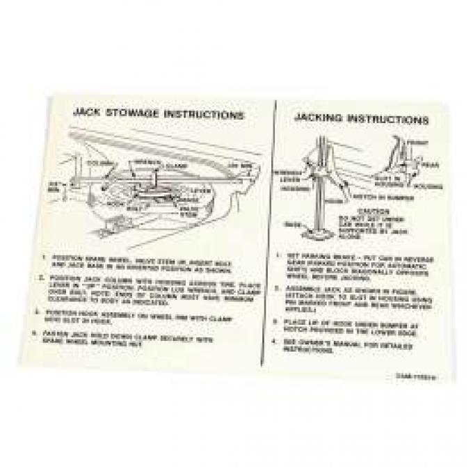 Jack Instructions Decal - C5AB-17093-H
