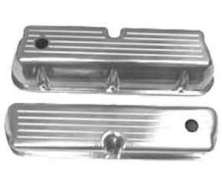 Valve Covers Polished Aluminum Flames-Small Block