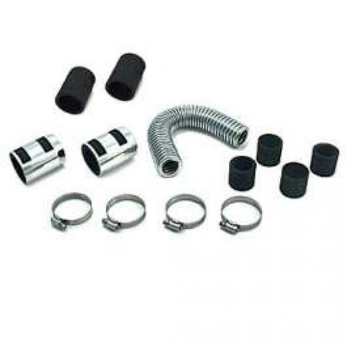 12 INCH SS RADIATOR HOSE KIT WITH CHROME ENDS
