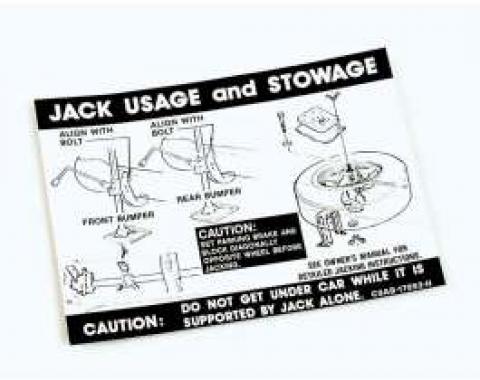 Jack Instructions Decal - C9AB-17093-H