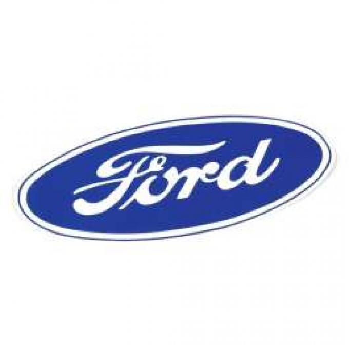 Ford Oval Decal - 17 Long - White Background - Self Adhesive