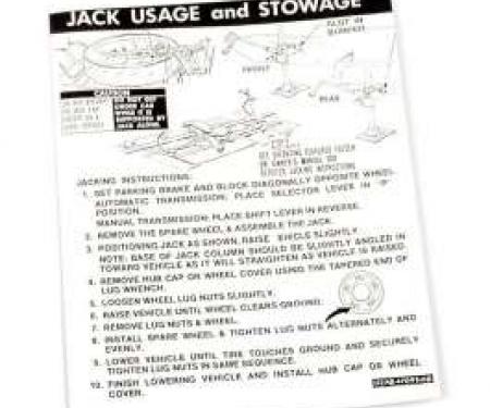 Jack Instructions Decal - D2AB-17095-AB