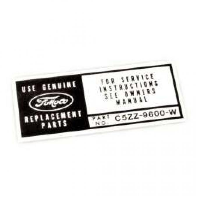 Air Cleaner Decal - Service Instructions