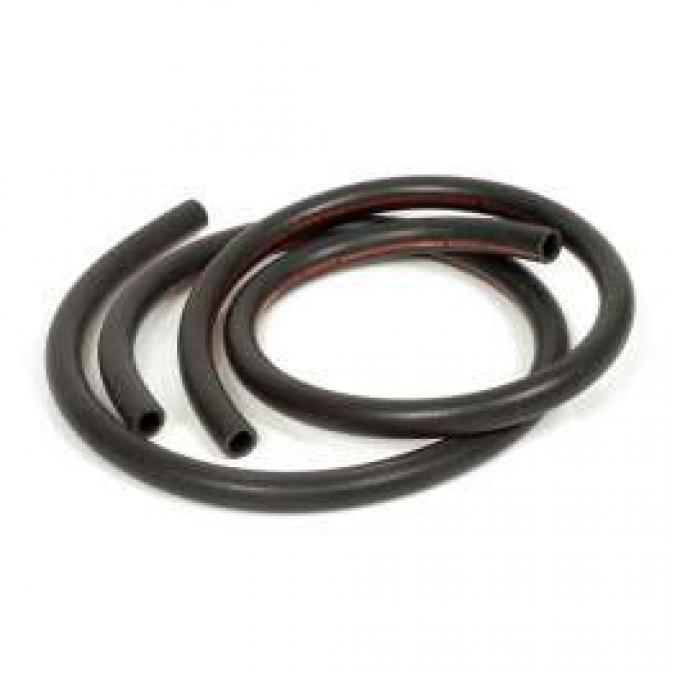 Heater Hose Set - Exact Reproduction - 2 Pieces - Red Stripe - For Cars Without Air Conditioning - From 2-1-1968