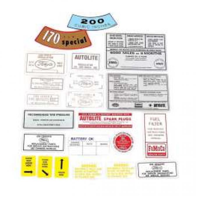 Decal Kit - 170 and 200 6 cylinder - 16 Pieces