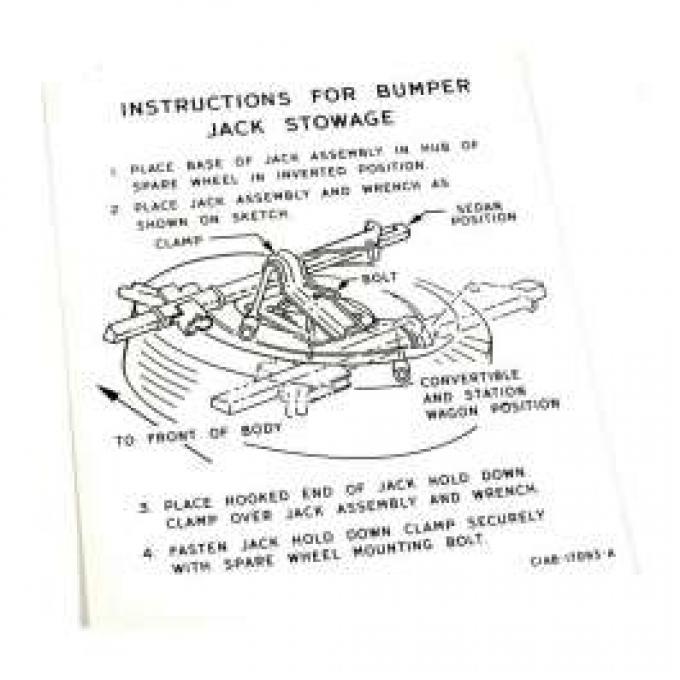 Jack Instructions Decal - C1AB-17093-A