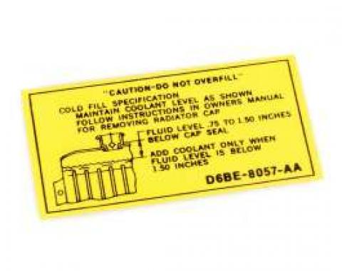 Radiator Caution Decal