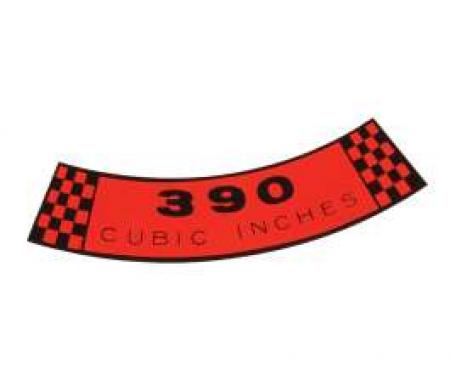 Air Cleaner Decal - 390 Cubic Inches