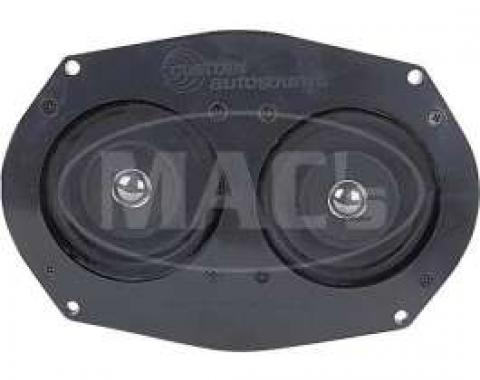 Dual Front Speaker Assembly - Dash Mount - 60 Watt - 6 x 9 - For Cars Without Air Conditioning