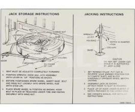 Jack Instruction Decal, Ranchero, 1966-1967