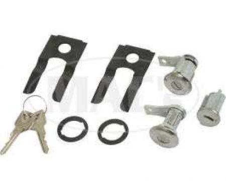 Door Lock Set, With Ignition Cylinder, Falcon/Fairlane/Ranchero/Galaxie, 1961-1965