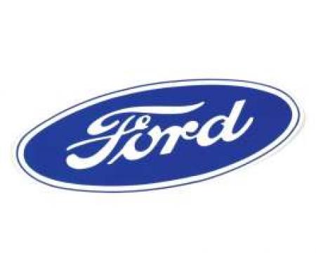 Ford Oval Decal - 17 Long - White Background - Self Adhesive