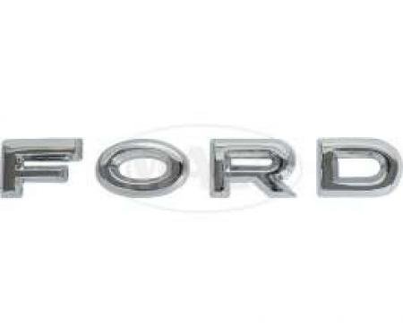 Hood Letter Set - F-O-R-D - Chrome