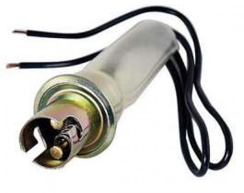 Tail Light Socket and Wires - Metal Socket With Double Contacts