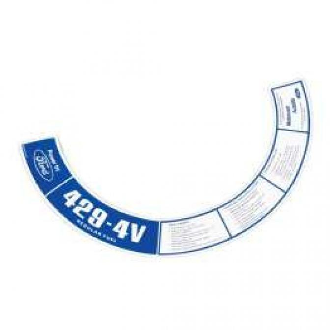 Air Cleaner Decal - 429-4V Regular Fuel