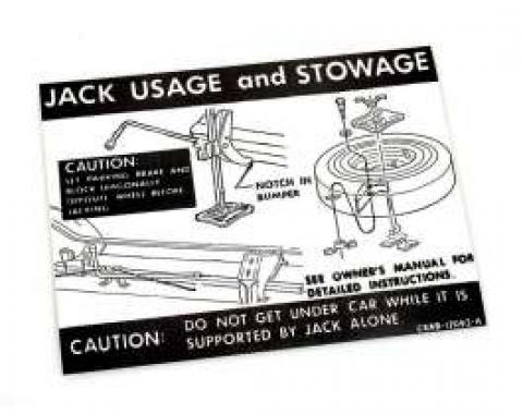 Jack Instructions Decal - C8AB-17095-A