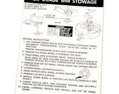 Jack Instructions Decal - D2AB-17095-CB