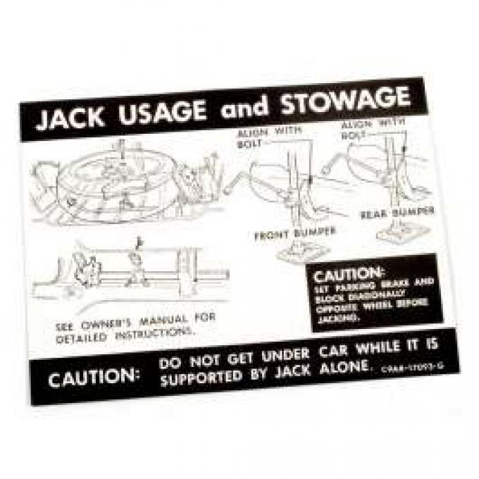 Jack Instructions Decal - C9AB-17095-G