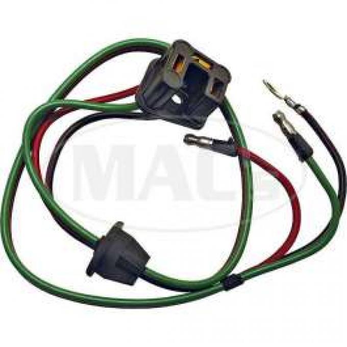 Headlight Socket Wire - PVC Wire - Left - With Full Length Ground Wire - With Grommet - 22 Long