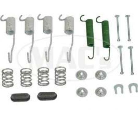 Drum Brake Hardware Combi-Kit, Front, 9 X 2-1/4, Comet, Falcon, Ranchero, 1963-1965