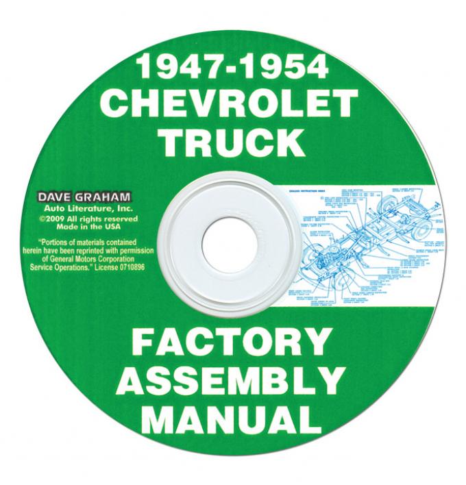 Chevy Truck Shop Assembly Manual CD, 1947-1955 (First Series)