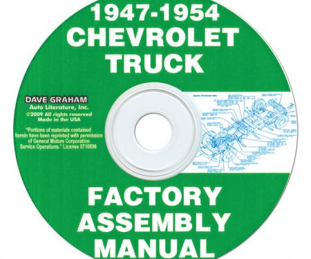 Chevy Truck Shop Assembly Manual CD, 1947-1955 (First Series)