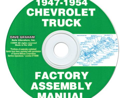 Chevy Truck Shop Assembly Manual CD, 1947-1955 (First Series)