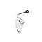 AMD Outside Mirror Arm, RH, Chrome, 47-55 Chevy GMC Pickup, Suburban X570-4047-2RC
